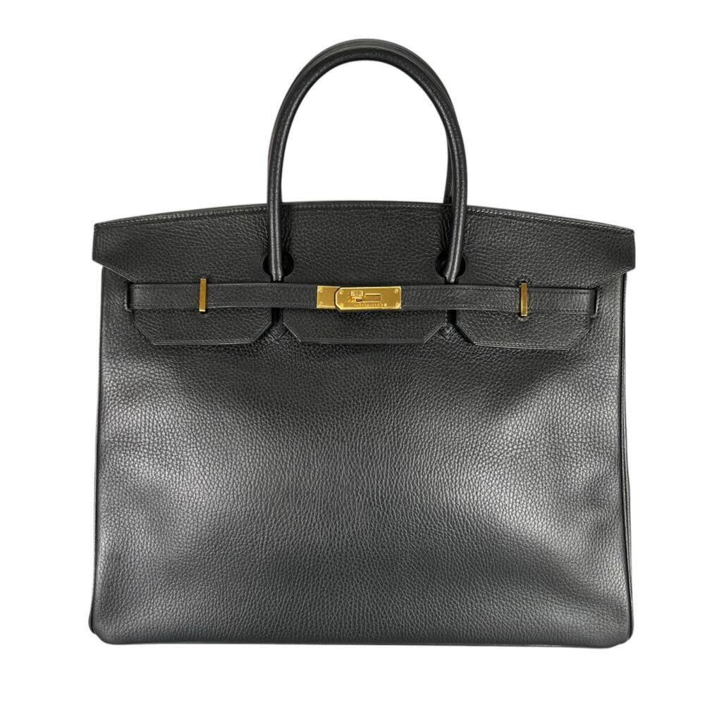Hermes Birkin 35 handbag for women, gold hardware, HERMES Taurillon leather, ...